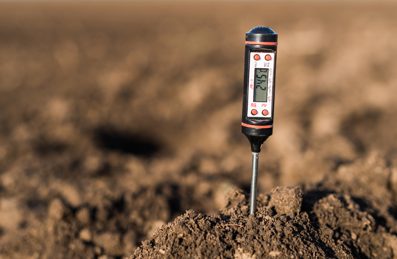 Soil meter for measured PH, temperature and moisture at field