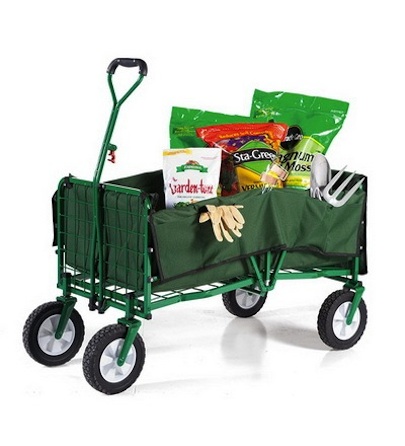 Plow & Hearth Folding Steel Garden Wagon