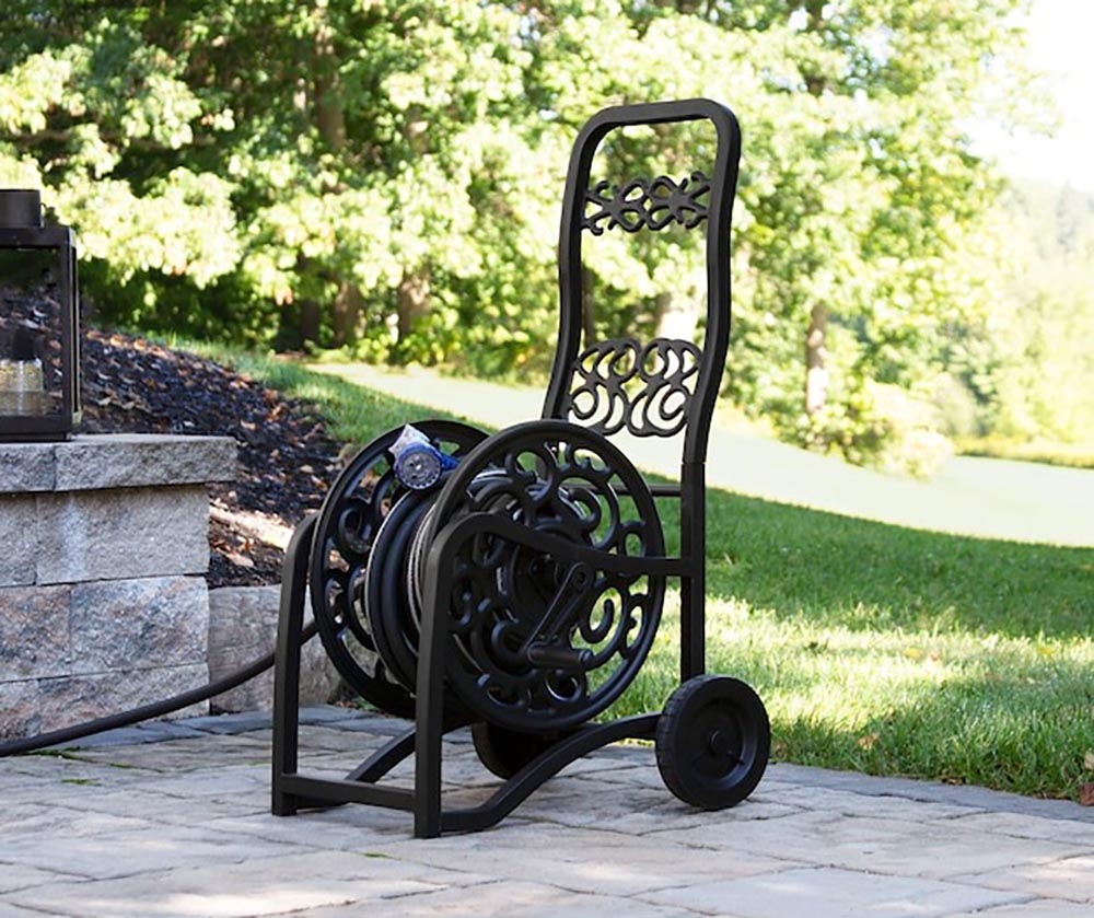 Garden Hose Storage Option Steel Hose Cart