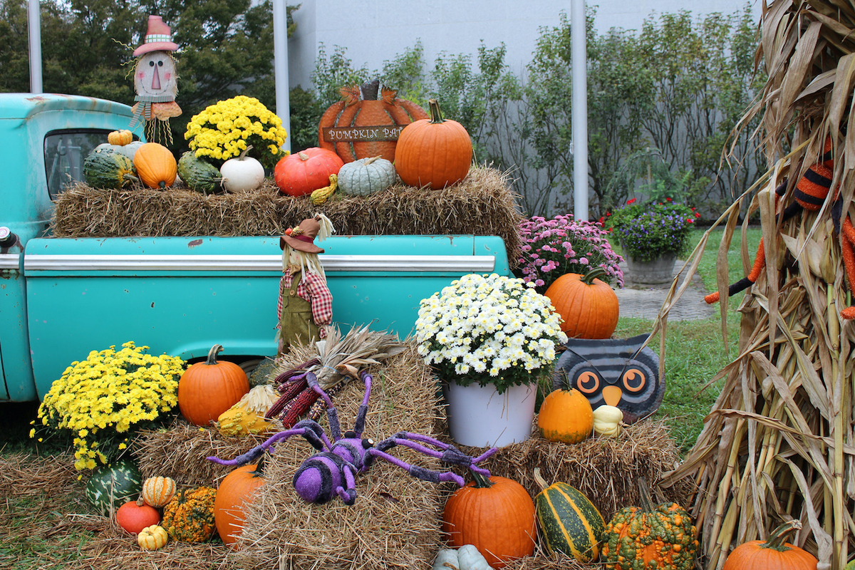 hay bale holiday decor straw bale decoration