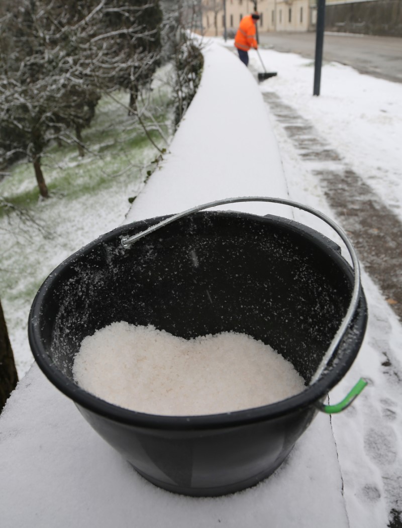 Using Driveway Salt on Icy Walks