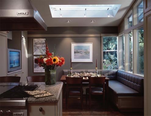 kitchen with banquette seating