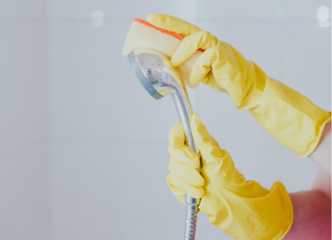 how to clean shower head