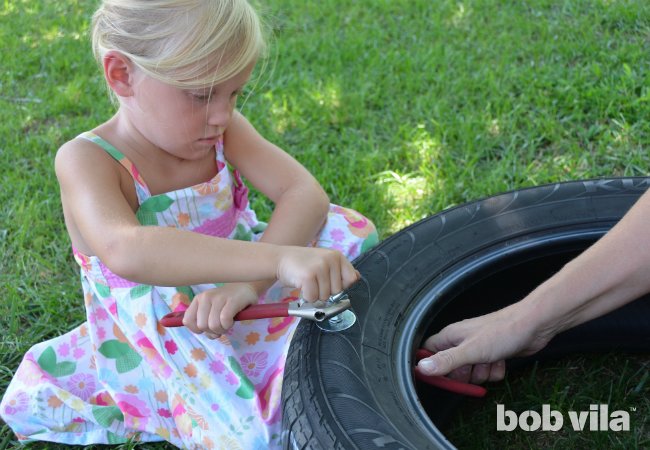 DIY Tire Swing - Step 3