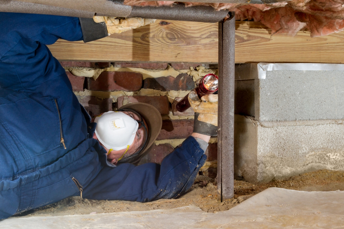 how to thaw frozen pipes - person checking water line