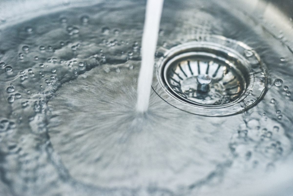 Water running in sink