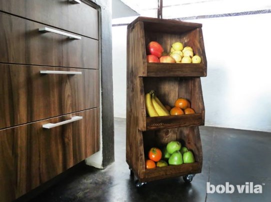 DIY Rolling Cart Tutorial for Extra Kitchen Storage - Bob Vila