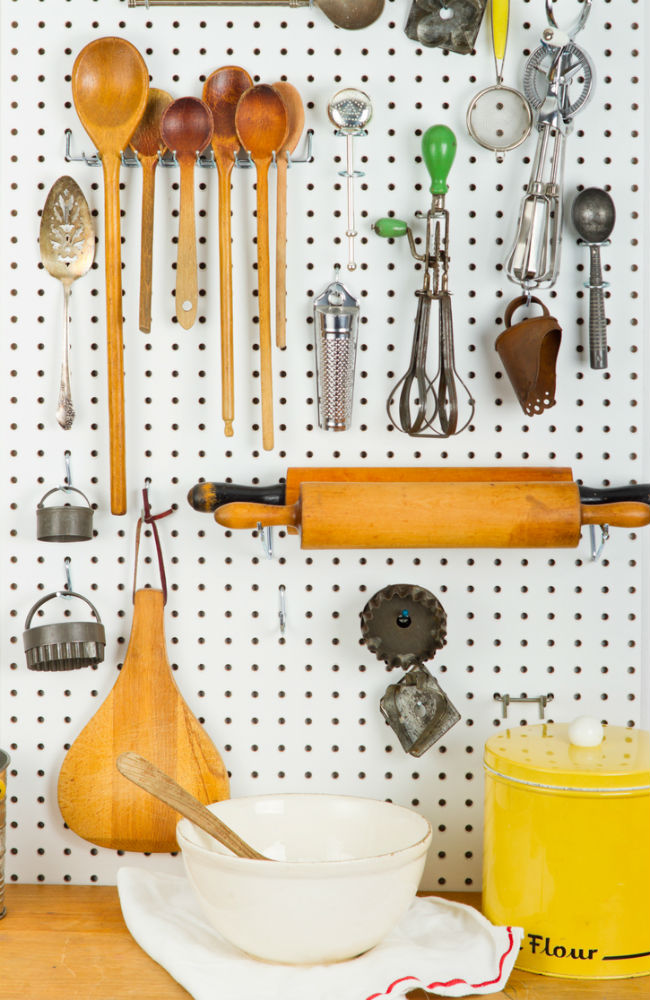 DIY a Removable Backsplash with Pegboard