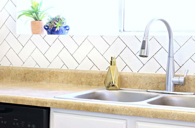 DIY a Removable Backsplash with Sharpie