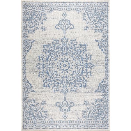  Nicole Miller Patio Country Azalea Indoor_Outdoor Rug on white background