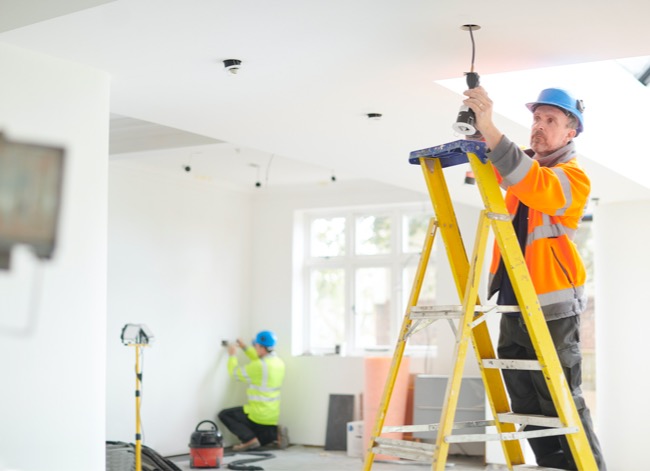 recessed lighting installation