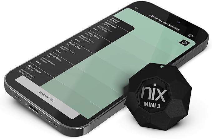 Nix Mini 3 paint matcher against a white background.