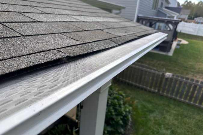 The Best Gutter Guard option installed on a gutter.