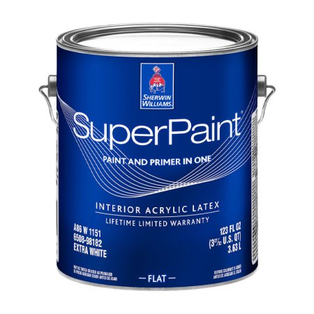  Sherwin-Williams SuperPaint Interior Acrylic Latex on a white background.