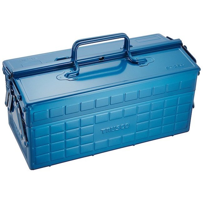 Portable Tool Box Plastic Tool Box for Tools Fishing Storage Tool Box with  Removable 2 Tier Tray Portable Handle Hardware Organizer Small Parts Box