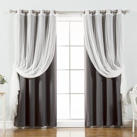  The Best Blackout Curtain Option: Best Home Fashion Tulle Sheer Lace Blackout Curtain