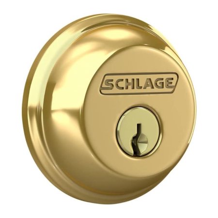  The Schlage B-60 Single-Cylinder Deadbolt on a white background.