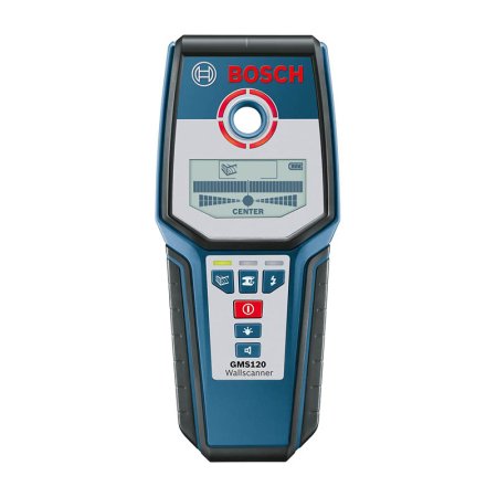  The Bosch GMS 120 Wall Scanner on a white background.