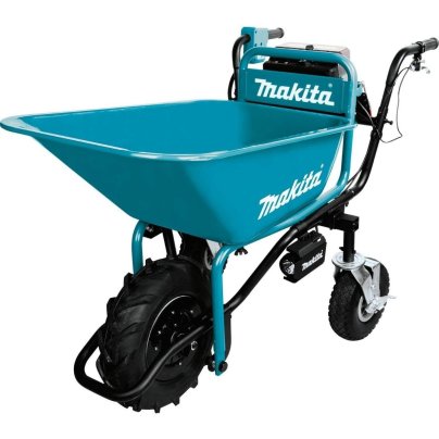 Makita XUC01X1 Cordless Power-Assisted Wheelbarrow on a white background