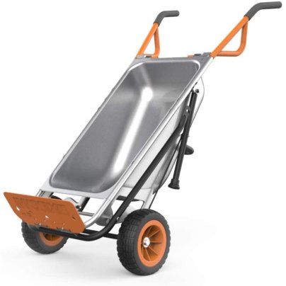 The Best Sheelbarrow Option: WORX WG050 Aerocart 8-in-1 2-Wheel Wheelbarrow