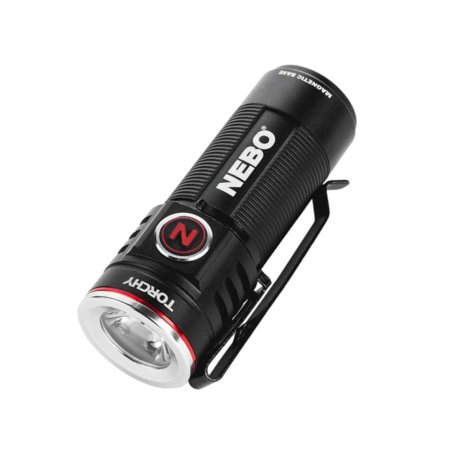  The Nebo Torchy 1000 Lumen Rechargeable Pocket Flashlight on a white background.