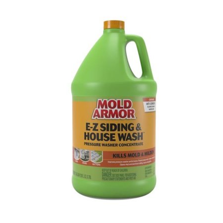  Green bottle of Mold Armor E-Z Siding & House Wash on white background