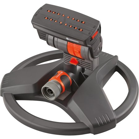  The Gardena ZoomMaxx Oscillating Sprinkler on a white background.