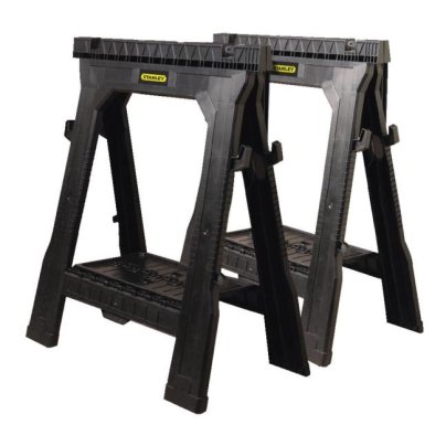 Best Sawhorse Option: Stanley 31 in. Folding Sawhorse (2-Pack)