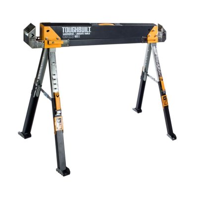 Best Sawhorse Option:TOUGHBUILT Adjustable Steel Sawhorse Jobsite Table