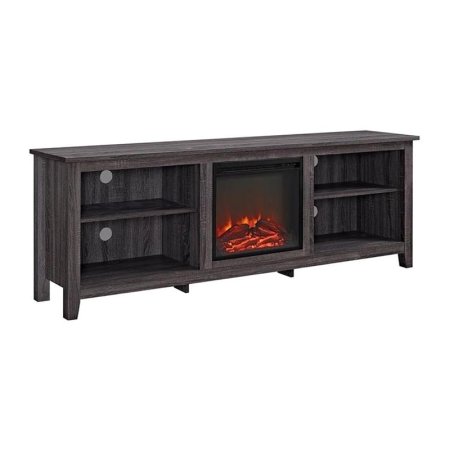  The Best Electric Fireplace Option Walker Edison Wren Classic 4 Cubby Fireplace TV Stand