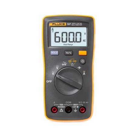  The Fluke 107 Pocket Digital Multimeter on a white background