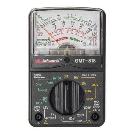  The Gardner Bender GMT-318 6-Function Analog Multimeter on a white background