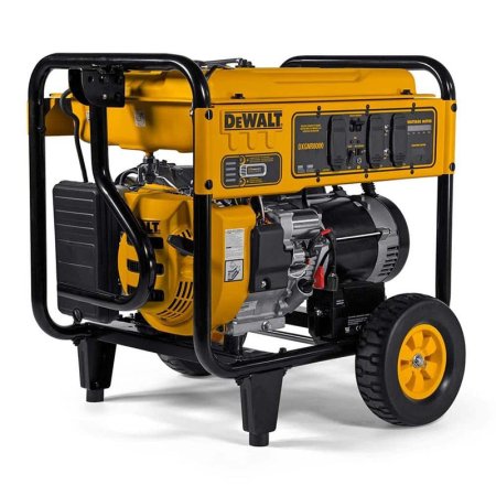  The DeWalt 8000-Watt Electric Start Gas Generator on a white background.