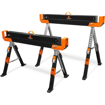  The Best Sawhorses Option: Wen Folding Steel Sawhorse With 2x4 Support