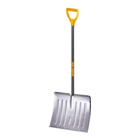  The True Temper 18-Inch Aluminum Snow Shovel With D-Grip on a white background.