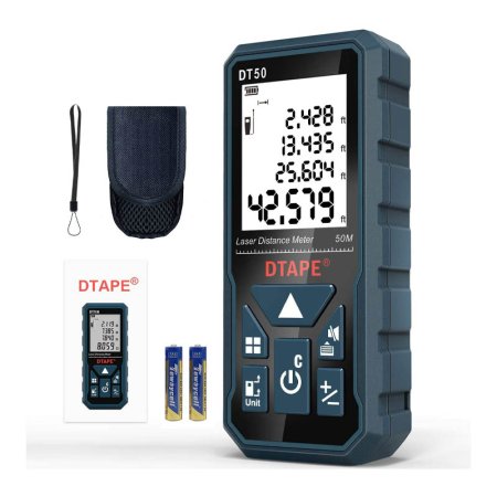  The Best Tape Measures Option: DTAPE Laser Measure 165ft, DT50Laser Portable Digital