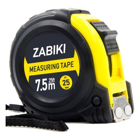  The Best Tape Measures Option: Zabiki Tape Measure, 25 Ft Dual Side Easy to Read