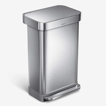 The Best Kitchen Trash Can Option: simplehuman 45 Liter Rectangular Trash can