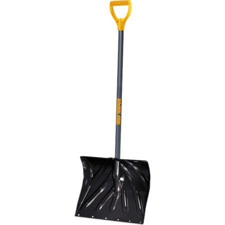  The True Temper 18-Inch Poly Combo Snow Shovel on a white background.