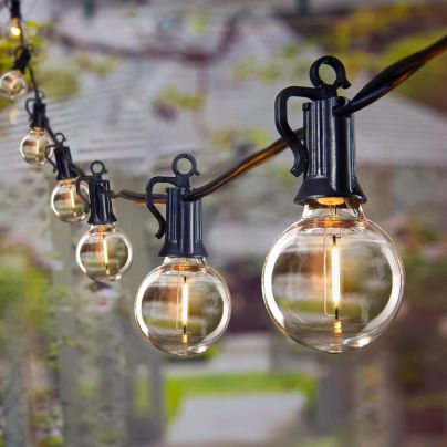 Brightown LED Outdoor String Lights with a blurred background