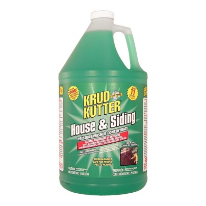 Bottle of Krud Kutter House & Siding Pressure Washer Concentrate on a white background