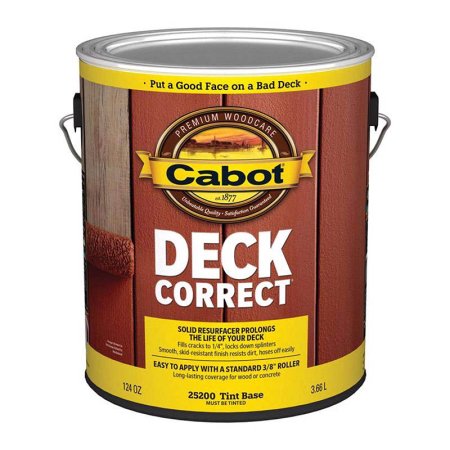  Can of Cabot DeckCorrect Water-Based Acrylic Deck Stain on a white background