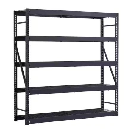  Black Husky 5-Tier Steel Garage Shelving Unit on white background