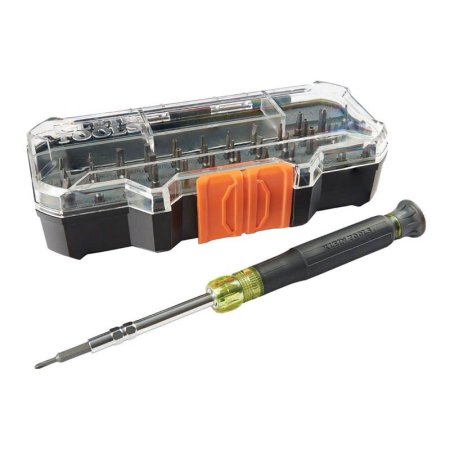  The Klein Tools Precision Screwdriver Set With Case on a white background.