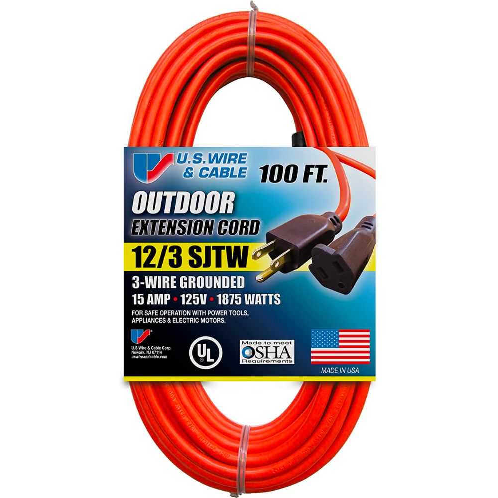 200 ft 12/3 Outdoor Extension Cord Waterproof Heavy Duty with