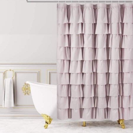  The Best Shower Curtain Option: WestWeir Ruffle Shower Curtain