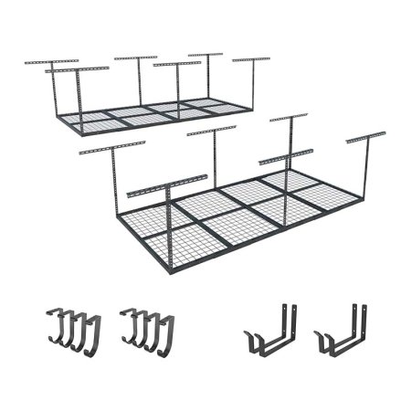  The Best Lumber Storage Rack Option: FLEXIMOUNTS 2-Piece Overhead Garage Storage Rack Set