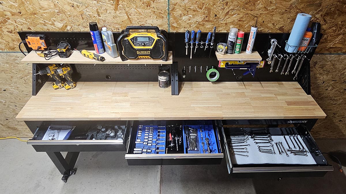 The Best Workbench Husky overhead shot