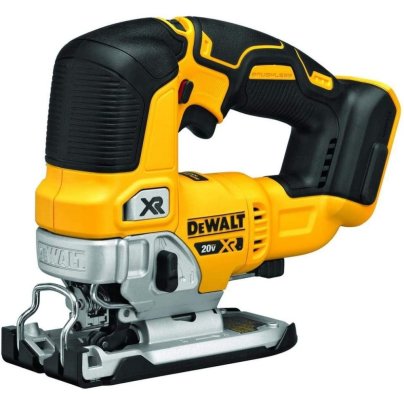 The DeWalt 20V MAX XR Cordless Jigsaw on a white background.