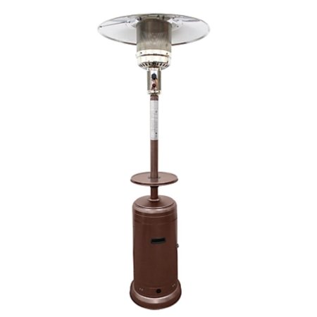  The AZ Patio Heaters 87-Inch Tall Patio Heater With Table on a white background.